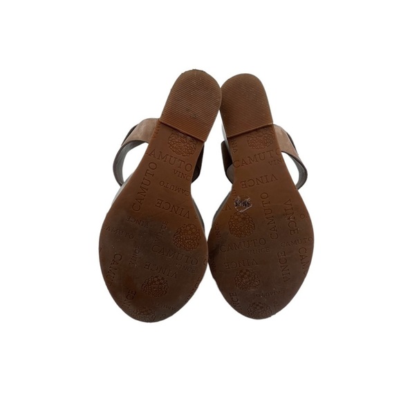 Vince Camuto Brown Suede Kaja Platform Wedge Sandals Size 5 Women's - Picture 8 of 10